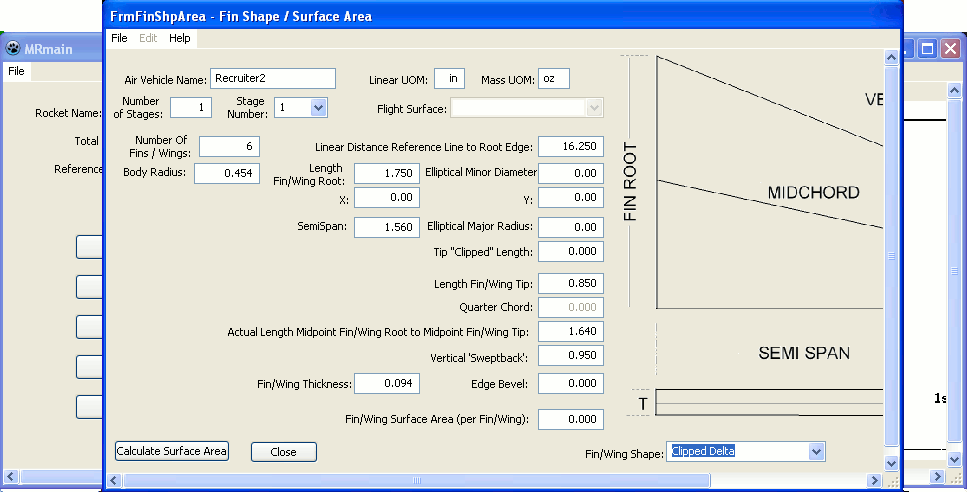 FrmFinShpArea user interface
